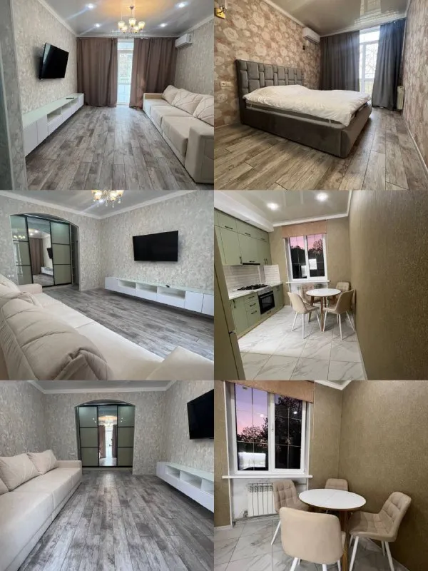 посуточно 2 комнатная квартира 🌆в макеевке ул. депутатская📍 ✅евроремонт ✅большая кровать, огромный д... - фотография