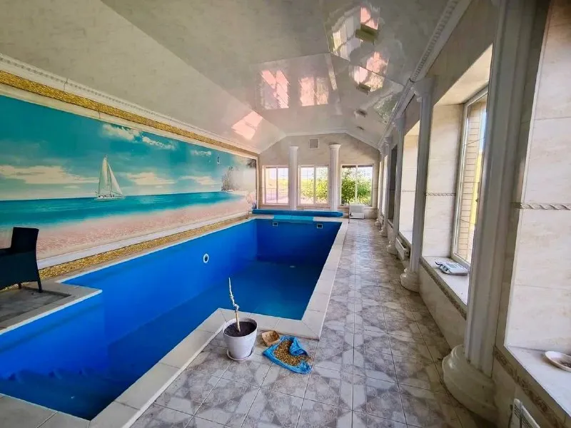 ‼️🏠‼️ продажа шикарного загородного 2-уровневого дома + гостевой дом + сауна/бассейн + гараж в 20 км. от центра 🗺г. донецк днр, с. красное, г. о. докучаевск‼️🏠‼️ ✅продам дом, общей s-306 м2., расположен на земельном участке 45 соток ( участок приватизирован) с ландшафтным дизайном и зоной барбекю ‼️гостевой дом общей s-98 м2 ‼️три гаражных бокса и отдельное помещение с установленной системой подачи воды: 3 накопительных бака. .. >✅отопление и подогрев воды в каждом доме осуществляется газовыми котлами. ✅в случае отсутствия электроэнергия дом получает питание от 40 киловаттного дизельного генератора работающего на полной автоматике. ‼️ ✅три скважины, на участке установлена капельная система полива 🧾документы готовы больше фото по запросу 💴цена : 30🍋000 000 ₽ 📲☎️+79494194208 📨подписаться - фотография - 5