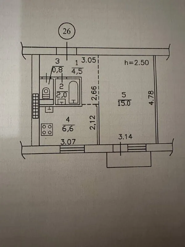 продам однокомнатную квартиру 🌇донецк, ленинский район, боссе, ул. речная📍 ✅этаж 4-5 ти. 💧вода идет... - фотография