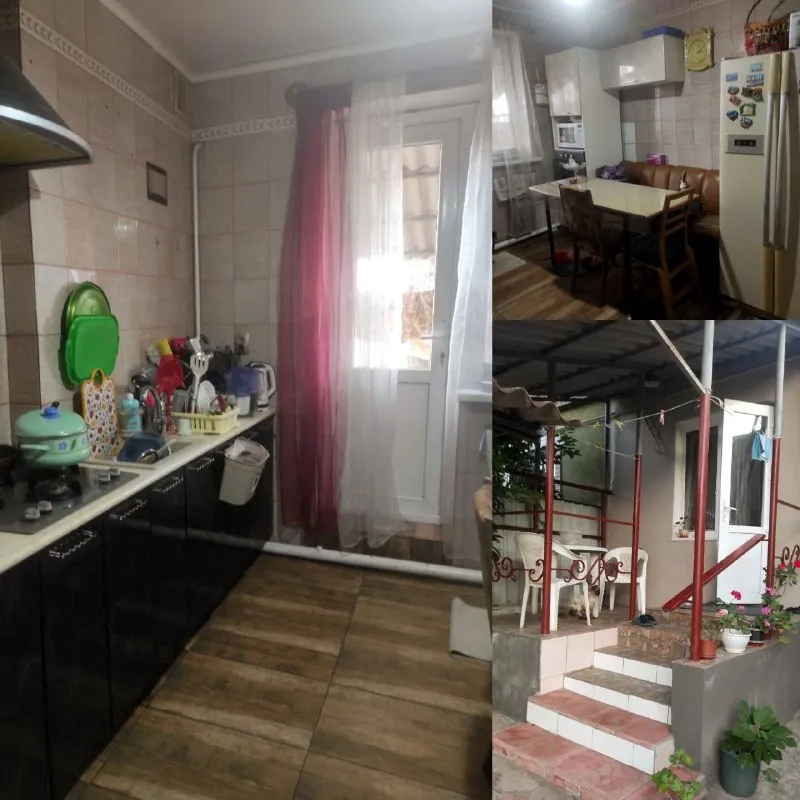 🏡продаётся газифицированная квартира на земле на два хозяина г. Енакиево днр посёлок северный, улица толбухина ✅общая площадь дома 119 м2 ✅участок 10 соток земли ✅в квартире четыре комнаты в доме три раздельные комнаты, одна проходная ✅просторная кухня с выходом на задний двор ✅есть гараж с ямой, летняя кухня и хоз постройки ✅участок ровный и ухоженный посажены плодовые деревья (вишня, черешня, яблоко, абрикос, груша, слива, персик). 🧾документы готовы 🔥собственник 💴цена: 5🍋800.000 рублей торг‼️ ☎️+7(949) 483-03-04 людмила 📨подписаться - фотография - 6