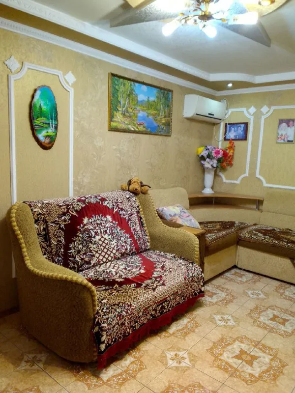 Харцызск. Собственник. Продаётся дом 90 м. Кв. На тресте ул. Артёма с мебелью и техникой. Во всех комнатах тёплый пол, кондиционеры. Своя скважина на воду. Во дворе большой навес, плитка, летний душ туалет. На территории дома свой действующий магазин, продаётся вместе с домом. Документы готовы. 10 млн. 200 тыс руб. +79494373533 - фотография - 6