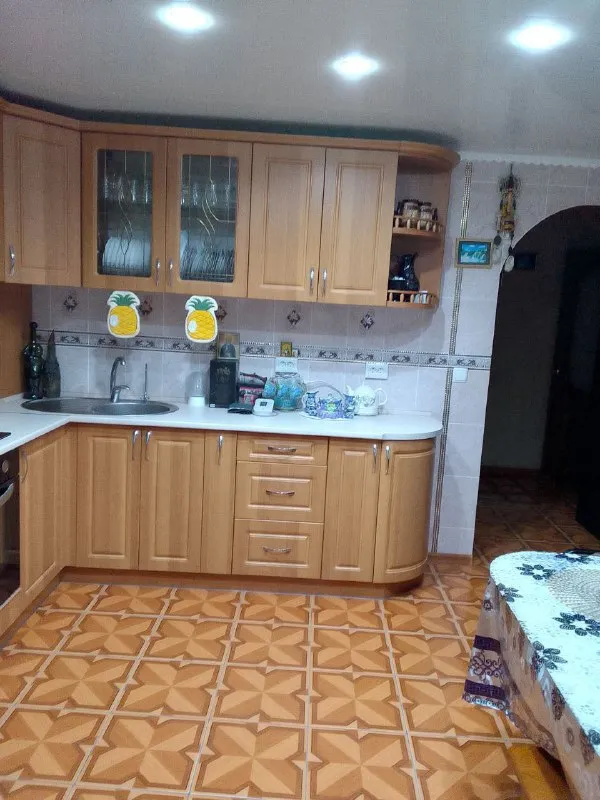 Харцызск. Собственник. Продаётся дом 90 м. Кв. На тресте ул. Артёма с мебелью и техникой. Во всех комнатах тёплый пол, кондиционеры. Своя скважина на воду. Во дворе большой навес, плитка, летний душ туалет. На территории дома свой действующий магазин, продаётся вместе с домом. Документы готовы. 10 млн. 200 тыс руб. +79494373533 - фотография - 8