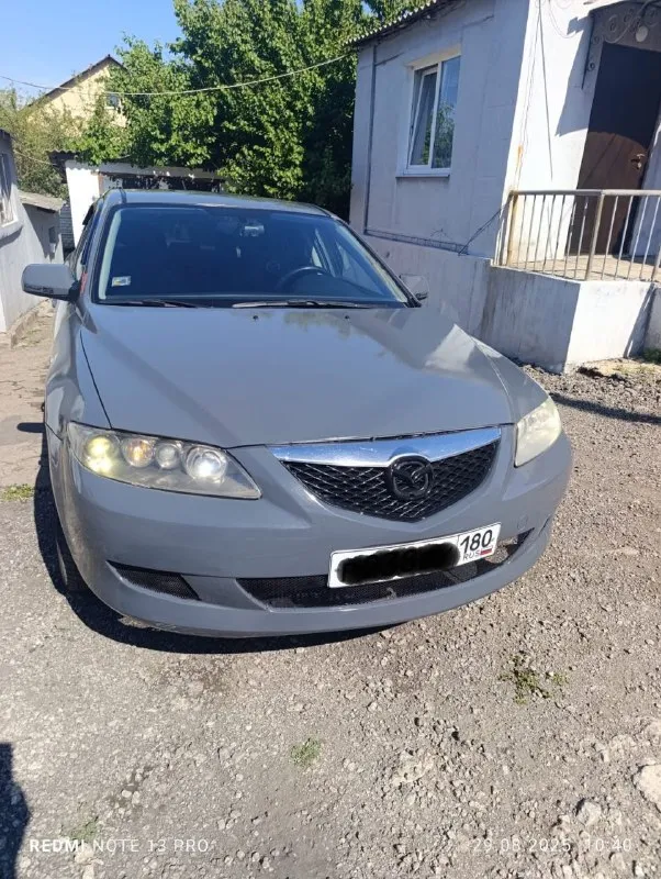 Мазда 6 в цвете шторм-грей 1.8/мкпп/120л. с.машина в хорошем состоянии в 2021году пригнана из европы, сейчас 180 регион. комплектация с кондером, круиз-меню,4стеклоподъемника, рег. руля по высоте и по вылету и т п. , номера кузова читаются, дно и пороги в хорошем состоянии, по мотору нет ни одного потёка, коробка в отличном состоянии, ходовая часть поменялна(стойки, рычаги, наконечники и т п)гур не гудит. есть ошибка по лямде и абс, хотя тормоза поменяны и датчики подключены. ступичные подшипники заменены. ц/замок, сигнализация, остальное по тел: +79494511307 +79493787559 машина в донецке, ориентир донбасс арена. цена :427 тыс. рублей продажа-обмен(предлагайте с вашей доплатой)переоформление по желанию, машина на учёте, штрафов, запретов и ограничений нет, птс, стс, дкп - фотография - 2