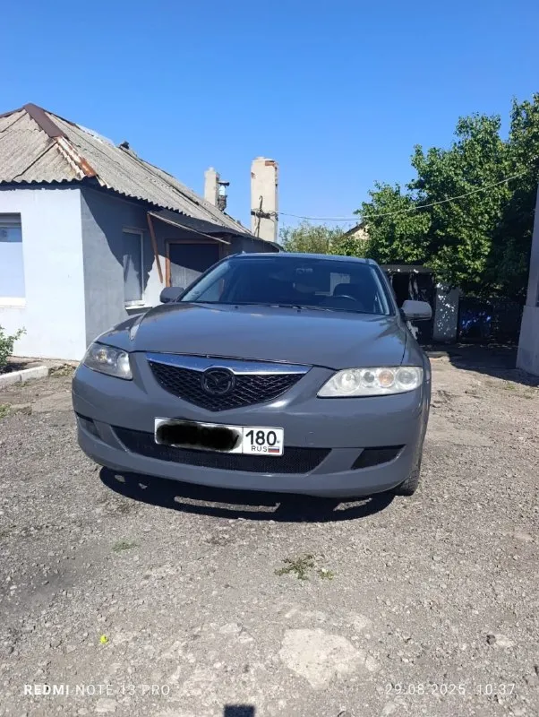 Мазда 6 в цвете шторм-грей 1.8/мкпп/120л. с.машина в хорошем состоянии в 2021году пригнана из европы, сейчас 180 регион. комплектация с кондером, круиз-меню,4стеклоподъемника, рег. руля по высоте и по вылету и т п. , номера кузова читаются, дно и пороги в хорошем состоянии, по мотору нет ни одного потёка, коробка в отличном состоянии, ходовая часть поменялна(стойки, рычаги, наконечники и т п)гур не гудит. есть ошибка по лямде и абс, хотя тормоза поменяны и датчики подключены. ступичные подшипники заменены. ц/замок, сигнализация, остальное по тел: +79494511307 +79493787559 машина в донецке, ориентир донбасс арена. цена :427 тыс. рублей продажа-обмен(предлагайте с вашей доплатой)переоформление по желанию, машина на учёте, штрафов, запретов и ограничений нет, птс, стс, дкп - фотография - 3