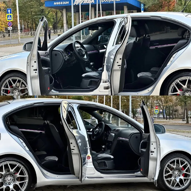 Skoda octavia vrs год выпуска - 2011 двигатель - 2.0tsi кпп - автоматическая цена - 1.285.000₽ тел. +79493902663 либо: +7 (949) 679-98-14 в продаже правильный шкодарь с топовым двигателем, зашитым на stage 2 ( едет очень бодро ) по кузову без каких либо изъянов, отпалированная и покрыта жидким стеклом ( без внимания на дороге не оставит ) в автомобиль денег не жалели. установлены тормозные диски с перфорацией, стоит дорогой корбованый нулевик, кованые диски r-18 на резине bridgestone, установлена полная трасса на 76 трубе с отстрелами, поставлен впуск apr, установлен даунпайп, замена родных линз на билед azoom k9, с покраской масок и нанесение бронепленки на фары ( ночью ехать можно как днём ) в салоне стоит амбиленд подсветка, андроид магнитола и сабвуфер ( играет мощно ) комплектация у авто самая жирная; заправленный двухзонный климат-контроль; круиз-контроль; подогревы сидений; комбинированный кожаный с алькантарой салон; датчик света и дож 📲 tg: @vladimir_23_23_23 📞 звоните: +7(949)3902663 - фотография - 5