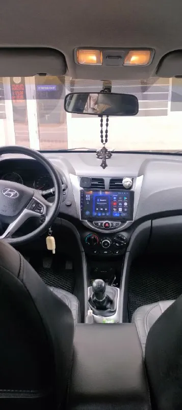 Хёндай солярис 2011г. 1,4 механика пробег 215 тысяч км покоцаные бампера донецк - путиловка цена:650 тысяч₽ зимняя резина новая, колпаки новые отдам - фотография - 6