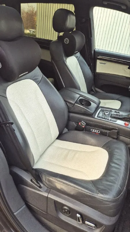 Audi q7 конец 2010 рестайлинг 3.0tdi акпп 8 ст aisin пробег 340т. ухоженный, полностью обслуженный автомобиль в очень хорошей комплектации. и кпп работают отлично, течей масла нет. подвеска на пружинах, сервотроник руля. очень красивый цвет автомобиля с добавлением ксерала и битого стекла, в живую смотрится богаче чем на фото. раздельный задний ряд, капитанские кресла, есть третий ряд сидений. адаптивная, самая топовая оптика с замененными led линзами, подсветка поворотов. заводской s-line, 21 колеса, бесключевой доступ (работает ), панорамная крыша, черный потолок, подогрев и вентиляция сидений,4 зонный клииат контроль, дополнительный отопитель салона багажник с электроприводом. круиз контроль, электро рулевая колонка, контроль за слепыми зонами, камера заднего вида, музыка bose, самая топовая mmi, bluetooth для вызовов и музыки с телефона, и наверное много чего забыл. по автомобилю сдела 📲 tg: иван трегуб 📞 звоните: +7(949)4742314 - фотография - 5