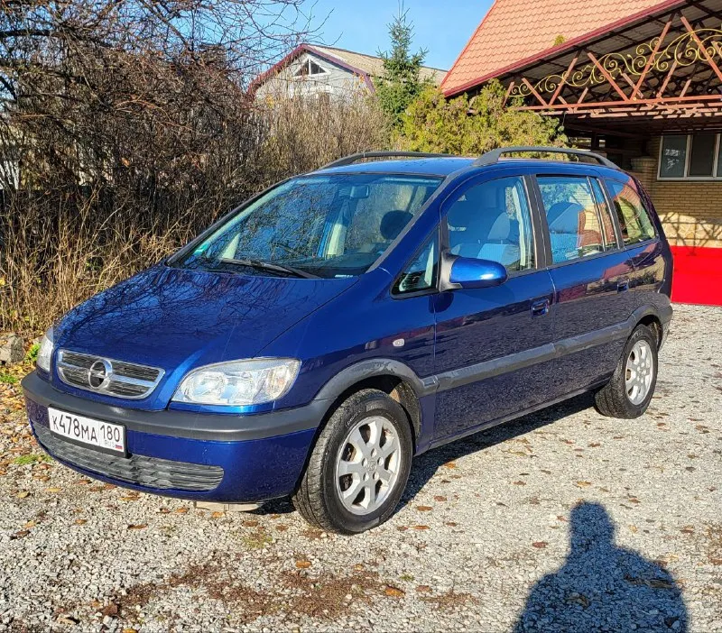 Opel зафира opel zafira 1.8 16v рестайлинг 2004 г. в. хорошее состояние авто. пригнана в 2021 году в... - фотография