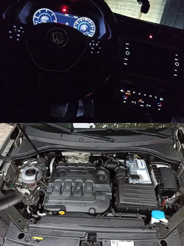 Фольксваген тигуан 2.0 tdi 150л. с 2017 декабрь, официал, без дтп пробег оригинальный 133 т. км машиной пользуюсь, обслужена ухожена грм, помпа, поликлиновый ремень mh, аккумулятор, заменены на 115 т. , шины зима r18 новые (премиум корея), лето новые~1т. км. я второй владелец, птс оригинальный, 2 ключа самый надёжный, ресурсный, экономичный двигатель, dq 381,топовая комплектация highline, полный привод, режимы вождения, алькантара, продвинутая мультимедия, обогрев лобового, руля, всех сидений, трёх зонный климат, адаптивный свет, авто дальний, жидкокристаллическая приборка, электро багажник, амбиентная подсветка салона, складывание зеркал, без ключевой доступ, розетка 220(до 300w), датчики давления шин, холод. в бардачке, предотвращение столкновения, и другое 2850 000 торг +7949-377-21-85 - фотография - 2