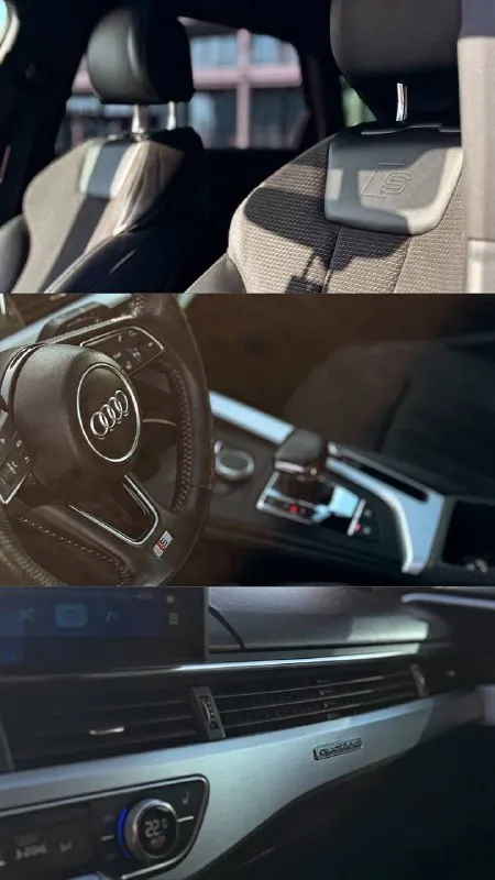 Продам свою машину audi a4 sport 2.0 tfsi quattro (s line) 2017 год (полный привод) мощность двигателя 249л. с, сделан stage 1. +- 320л. с s tronic. сделан легкий выхлоп звучит приятно. родной пробег 157 тысяч авто официал, не пригнанный что касается технической части масла фильтра меняю каждые 7 тысяч от замены до замены масла не берет что касается ходовой вложений никаких не требует как и по технической части все обслужено. кузов в отличном состоянии машина очень красивая и выделяется из потока. едет авто очень бодро ездить одно удовольствие! что касается комплектации в редкой и богатой комплектации оpигинaльные диски audi r18. чepный потолок. люк, комбинированная обивка сидений материалом alcantara (перфорированным) с кожей, с оттиском s line на спинках передних сидений полный электро пакет, электро зеркала, электро сидений, круиз контроль, 3х зонный климат контроль, датчик дождя, датчик света, подогревы сидений, подогрев руля, подогрев лобового, подогрев зеркал, под рулевые лепестки, выбор режима езды кнопка старт стоп. стоит расширенный планшет с сохранением заводского меню. и так далее расписывать много. я собственник оформлена на меня продавать буду я!! от машины не избавлюсь за машину не стыдно цена 2.250.000 кто приедет с деньгами будет хороший торг при виде денег. так же возможен обмен с вашей доплатой нахожусь в донецке +79495721215 - фотография - 10