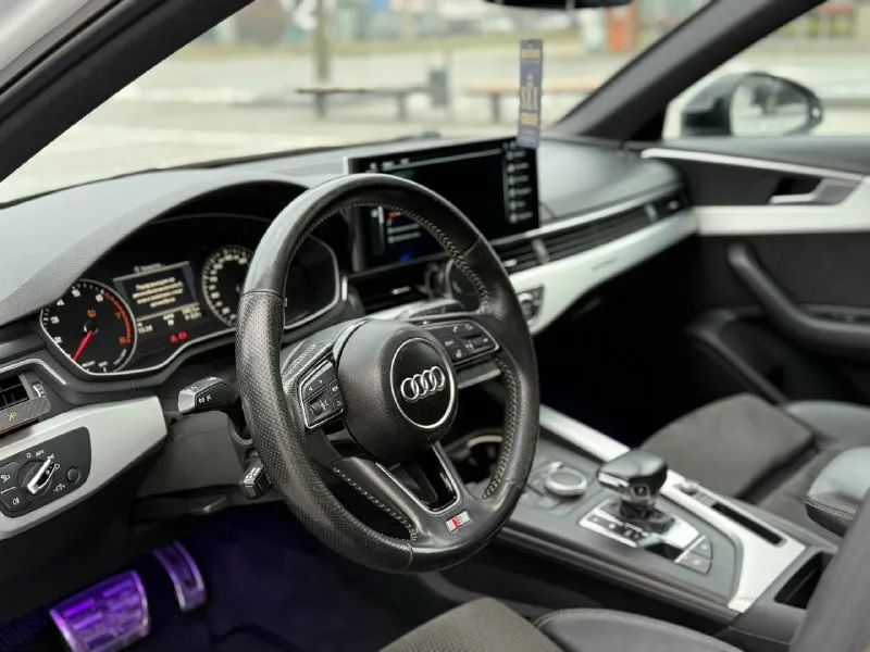 Audi a4 b9 2017г s-line sport цена 2.420.000р ❗️❗️❗️ -пробег 147.000км, родной, не кручен. -автомобиль в максимальной комплектации, дилерская❗️ -мотор 2.0 turbo 249 сил + stage 1 320 сил на выходе, не дымит не троит, цепи, звезды заменены, мотор обслужен ! -коробка робот dq 381, самая надежная, не тупит, не пинает, работает отлично, замена масла была произведена на 125.000км. -салон комбинированная кожа, в отличном состоянии, все кнопки работают, сидения полу ковши, 3-х зонный климат контроль, бесключевой доступ, обогрев руля, обогрев сидений, обогрев зеркал, регулировка сидений, люк, работает во всех положениях, сенсорный монитор, два комплекта ковриков, и многое другое ! ⛽️едет очень бодро, расход 8-9 литров по трассе, 10-11 по городу. 🛞диски заводские r18, на новой резине, облегченные! автомобиль вложений требует, дарит незабываемые эмоции, полностью обслужен, вложений не требует ✨кузов после полировки, с нанесением керамического состава, выглядит отлично, по авто 3 📞 звоните: +7(949)0773244 - фотография - 8