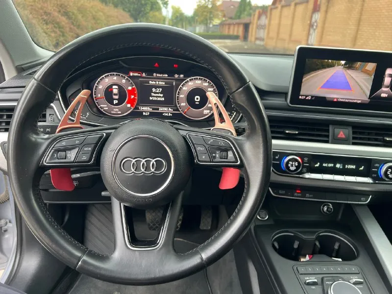 Audi a4 b9 2.0 tfsi, 2017 модельный год, по бирке 10/16. в отличном техническом состоянии, пробег 124 т. км. в хорошей комплектации, электронная приборная панель идёт в паре с максимальным мультимедийным экраном, в полном s-line, бесключевой доступ на всех дверях, 3-х зонный климат контроль, подогревы сидений, датчик света/дождя, люк, память сидений с электронными регулировками, открывание багажника без рук, люк, старт/стоп, электронный ручник, два комплекта резины, обслужена вдоль и поперек. цена 2 530 000 тел. +79591796960 📞 звоните: +7(959)1796960 - фотография - 10