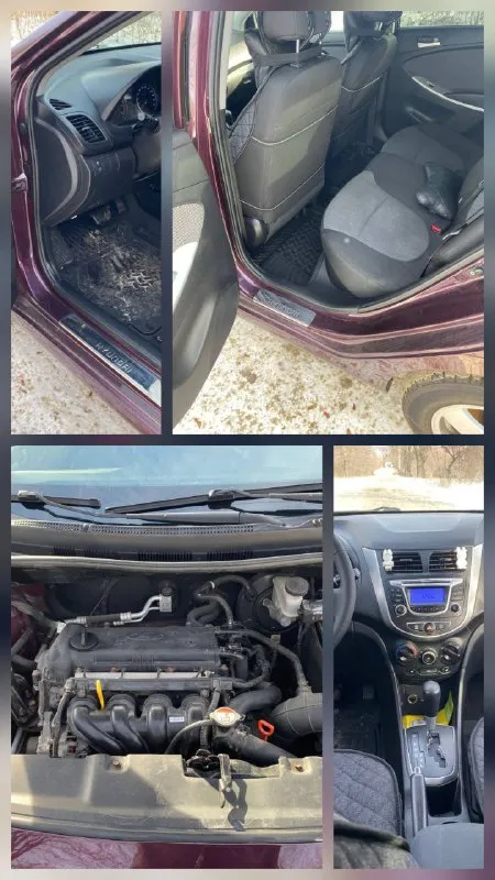 Продам надежный и экономичный авто хюндай солярис 2014год мотор 1.6 коробка автомат, пробег 170 тыс км (оригинальный), цена 1.040₽ состояние отличное, обслужена вся, салон в отличном состоянии, не бита не крашена, делать ни чего не надо, сел и катайся, 2 ключа, печка греет хорошо комплектация: стеклоподъемники всех дверей, гидроусилитель, подогревы сидений, стекла, электрозеркала, кондиционер. ходовая перебиралась, цепь поменяна, по мотору вопросов нет работает идеально, мягко без стуков и прочих шумов, масло не доливаю ни грамма( катализатор удален на пробеге 70 тыс)коробка работает отлично, масло в коробке менял каждые 30 тыс, документы в порядке все вопросы по тел +79493489143 макеевка, торг - фотография - 2