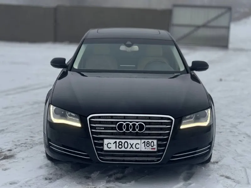 Здравствуйте, продам audi a8 2012 год, 4.2 бензин, машина в отличном состоянии! двигатель полностью обслужен, не шумит и масло не ест. автомат в идеальном состоянии, пневма и ходовая обслужена. полный привод, вся в заводской краске, все подушки и железо заводское. лонг версия. жирная комплектация: доводчики дверей, капитан сидения, эл. регулировка всех сидений, обдувы, обогревы, памяти, люк и очень много другого, вообщем сел и поехал, цена 1.700000руб (цена без номеров, с номерами договорная) хорошим людям торг у капота! номер +7 (949) 126-78-64. 📞 звоните: +7(949)1267864 - фотография - 2