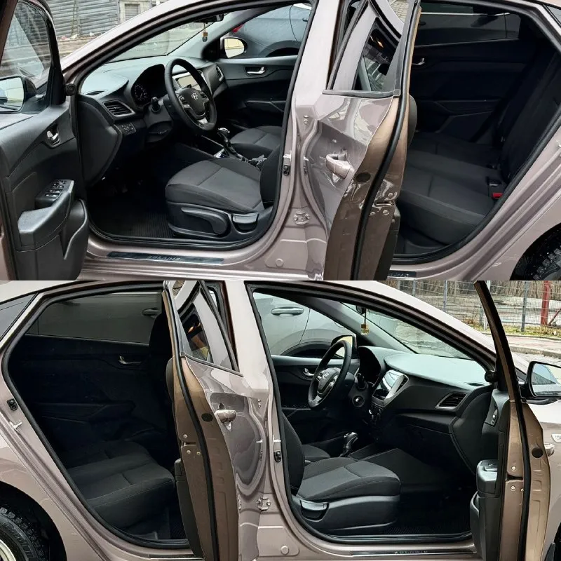 Hyundai solaris 2 двигатель - 1.6 бензин кпп - автомат пробег - 132.000км год выпуска - 2017 цена - 1.250.000₽ тел. - +79493902663 либо: +7 (949) 679-98-14 в продаже отличная повседневная, не убиваемая машина. в шикарном цвете ( в жизни смотрится великолепно ) с простым 1.6 двигателем и автоматической 6ти ступенчатой коробкой передач. техническая часть вся обслужена и не требует ни каких вложений. автомобиль не участвовал в дтп, все детали родные. комплектация: мультируль; эл. зеркала с подогревом; android магнитола со всеми современными плюшками; камера заднего вида; кондиционер; титановые диски с зимней резиной; датчик шин; антибукс; антизанос; 4эл. стеклоподъемника с доводчиками; 2 пары ключей; полный бортовой компьютер; подогревы сидений и руля. . кто ищет свежий, не дорогой в обслуживании и симпатичный автомобиль - добро пожаловать. - фотография - 7