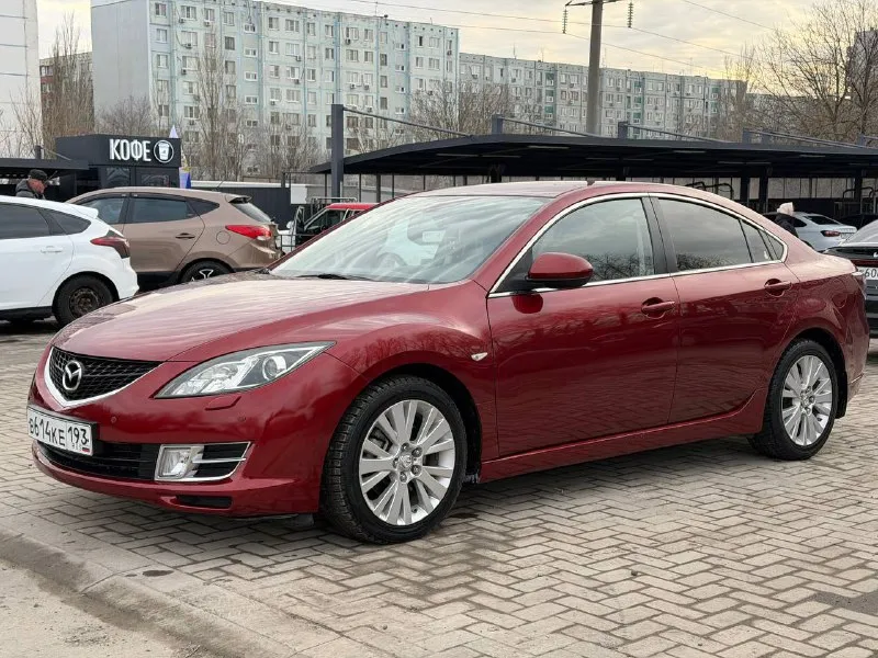 Мазда 6 2008 г. 2 литра 147 л/с автомат автомобиль в отличном состоянии для своего возраста, без гнили и рыжиков, машина южная, мотор работает ровно, не троит, автомат переключает отлично, подвеска без посторонних стуков, кондей работает, парктроник перед и зад, камера заднего вида, сигнализация с автозапуском, мульти руль, круиз контроль, резина свежая липучка, почти в заводском окрасе, несколько крашеных элементов, мелки сколы, царапины имеются в силу возраста! цена 850 торг не большой! машина на данный момент в ростове, пригоню в днр по договоренности! +79286261224 - фотография - 2