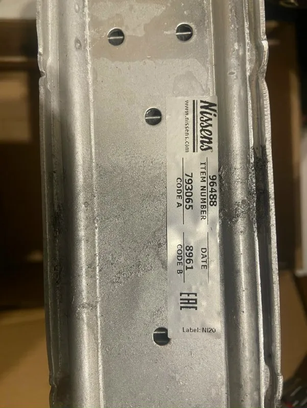 Интеркулер nissens на 1.9 tdi. абсолютно новый, на такие авто мк4 golf, jetta, bora, octavia tour +7... - фотография