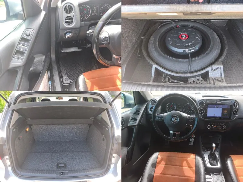 Продам volkswagen tiguan i рестайлинг 2013г. двигатель 1.4l турбо бензин (150л. с.) автоматическая коробка передач пробег 142 тыс. км. ☎ +7949-634-22-65 автомобиль в шикарном состоянии! вид имеет отличный. очень бережная эксплуатация. двигатель, коробка, техника, электрика все работает штатно, без вложений и проблем. чистый опрятный салон. топовая комплектация: передние, задние и боковые подушки безопасности, двух зонный климат контроль, хорошая андроид мультимедиа, доп. музыка с сабвуфером, полный электропакет со складыванием зеркал, сигнализация с обратной связью, подогрев сидений, зеркал и заднего стекла, электроручник, автохолд, камера заднего вида, парктроники, круиз-контроль, мультируль, хорошие комбинированные чехлы (с салона эксплуатировался только в чехлах), омыватель фар (фары с салона в бронепленке), свежий дорогой (22 тыс. руб. ) аккумулятор и прочие элементы нужные в современном автомобиле. 2 собственника, обслужив 📞 🇷🇺 звоните: +79496342265 - фотография - 10