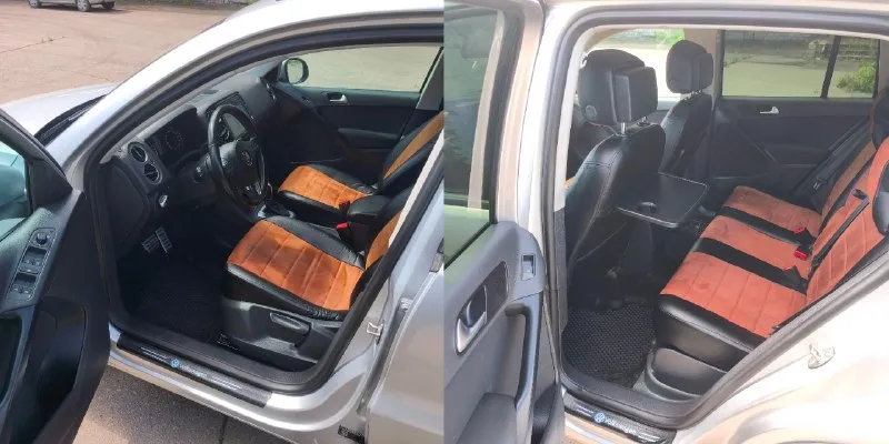 Продам volkswagen tiguan i рестайлинг 2013г. двигатель 1.4l турбо бензин (150л. с.) автоматическая коробка передач пробег 142 тыс. км. ☎ +7949-634-22-65 автомобиль в шикарном состоянии! вид имеет отличный. очень бережная эксплуатация. двигатель, коробка, техника, электрика все работает штатно, без вложений и проблем. чистый опрятный салон. топовая комплектация: передние, задние и боковые подушки безопасности, двух зонный климат контроль, хорошая андроид мультимедиа, доп. музыка с сабвуфером, полный электропакет со складыванием зеркал, сигнализация с обратной связью, подогрев сидений, зеркал и заднего стекла, электроручник, автохолд, камера заднего вида, парктроники, круиз-контроль, мультируль, хорошие комбинированные чехлы (с салона эксплуатировался только в чехлах), омыватель фар (фары с салона в бронепленке), свежий дорогой (22 тыс. руб. ) аккумулятор и прочие элементы нужные в современном автомобиле. 2 собственника, обслужив 📞 🇷🇺 звоните: +79496342265 - фотография - 7