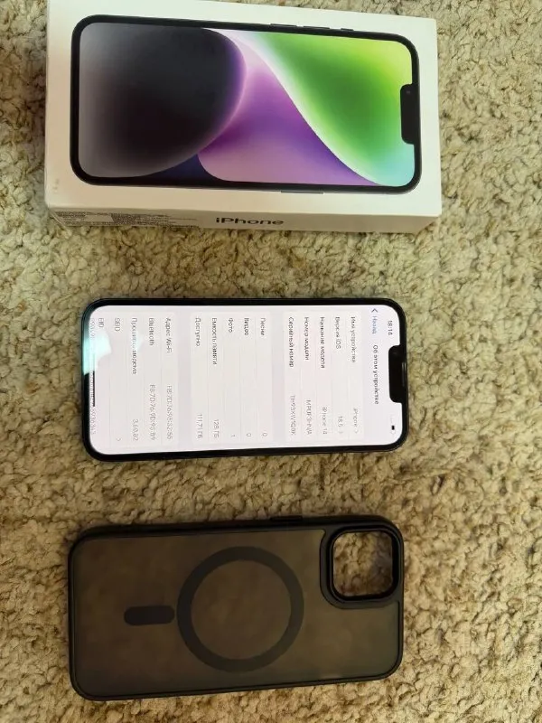 Описание: продаю iphone 14 midnight 128 gb акб 84% телефон не битый, не вскрывался, в отличном состоянии🔥 face id, true tone все работает цена 38 тыс торг реальному покупателю 💵 цена: 38 руб. 📲 tg:. 📞🇷🇺звоните: +79495765203 барахолка днр - фотография - 4