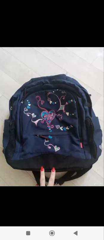 Описание: рюкзак темно синего цвета. крепкий, качественный. цена: 400 руб. 📲 tg: ln 📞🇷🇺звоните: 7949... - фотография
