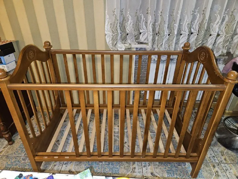 Описание: кроватка детская с матрасом для новорожденного, с силиконовыми накладками «грызунками». ма... - фотография