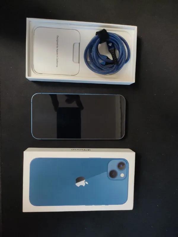 Описание: продаю iphone 13 blue 128 gb💎 акб 89% родной телефон в хорошем состоянии не битый, не вскр... - фотография - 1