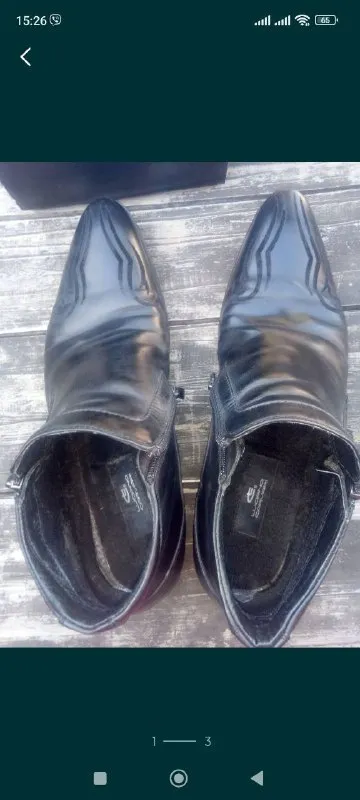 Описание: ботинки мужские осенние. 42 размер. черные. на узкую ногу. натуральная кожа. набойки после ремонта. состояние хорошее. цена 1000 р. туфли мужские натуральная замша черные. вышивка. набойки после ремонта. состояние хорошее. 1000 р. самовывоз донецк куйбышевский исполком цена: 1000 руб. 📲 tg: генадій ясир 📞🇷🇺звоните: +30958440587 барахолка днр - фотография - 5