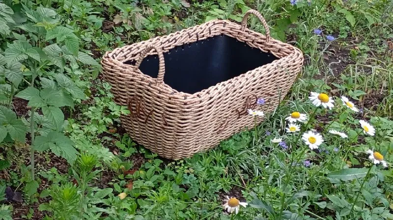 Описание: плету из ротанга изделия на заказ. дровница, можно использовать как корзину для хранения п... - фотография