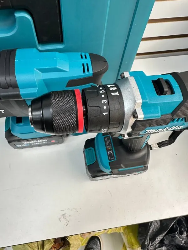 Бесщеточный набор электроинструментов 4в1 цена 9000₽ ❗️❗️❗️❗️➡️ tg: настя 📞+79494147553 доставим донецк, макеевка зарядная док станция 4 li-ion акб 18 в ёмкостью 4ач шуруповерт бесщёточный крутящий момент н/м60,8 обороты в мин: шуруповерт 0-450 / дрель 0-1508 35 степень затяжки 2 скорости вращения редуктора ушм бесщеточный болгарка аккумуляторная 125мм 3 режима мощности обороты / мин 0-8508 время работы о одного аккумулятора на 1й скорости 45 минут на 3й 22 минуты перфоратор бесщеточный аккумуляторный 3 режима работы - перфоратор, отбойник, дрель-шуруповерт макс. энергия удара дж 2,508 гайковерт бесщеточный. максимальная мощность, 100 вт реверс 3 режима усилий частота удара 3500 минуту частота вращения 3300 об/мин вес с аккумулятором 1,8кг - фотография - 4