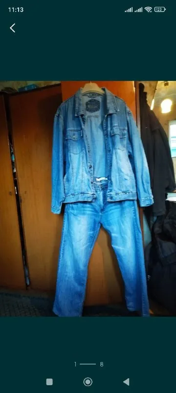 Описание: куртка мужская 52 размер: плечи 58 см, длина рукава 65 см, длина 68 см. микровельвет. цвет светло-коричневый. бу состояние отличное. цена 1500 р. брюки микровельвет: длина 102 см. ширина пояса 51см, ширина бедра 61см. бу. состояние отличное. цена 1500 р. можно как комплект. джинсовый костюм with me. куртка: длина 68 см, длина рукава 61 см, ширина низ 58 см, ширина в закрытом виде 64 см, ширина груди 66 см, ширина плеч 58 см. брюки: длина 105 см, пояс 50 см, ширина бедра 64 см, . бу. состояние хорошее. цена 1500 р. джинсы levi str. ширина пояс 51 см, длина 106 см, ширина бедер 61 см. бу. состояние хорошее. цена 1000 р. самовывоз донецк куйбышевский исполком цена: 1000 руб. 📲 tg: генадій ясир 📞🇷🇺звоните: +30958440587 барахолка днр - фотография - 9