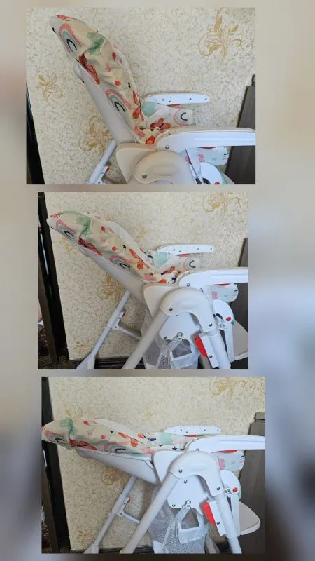 Описание: продам детский стул от фирмы "sweet baby" стул в хорошем состоянии. имеется 5-ти точечный ремень безопасности (фото 1-2). габариты стула в разобранном виде: в-104см, д-84,5см, ш-52,5см. стул можно сложить 2 удобными для вас способами (фото 3). есть возможность регулировать стул по высоте - 5 положений (фото 4). имеется 3 положения спинки, можно использовать с рождения (фото 5). столик съемный. можно придвигать и отодвигать от ребенка, 3 положения (фото 6). у столика 2 столешницы. верхняя съемная (фото 7). есть съемный разделитель ножек (фото 8). под столиком есть съемная корзина для игрушек (фото 9). на колесиках имеются "стопоры" для фиксация стула (фото 9). из минусов: с задней стороны на ножках собака погрызла штучки для скрытия шурупов, но на использование стульчика не влияет. также сломаны регулировщики положения подножки. подножка фиксируется, но спустя время спускается вниз. цена: 3500 руб. 📲 tg: мэрт копель 📞🇷🇺звоните: +7949-315-36-61 барахолка днр - фотография - 6