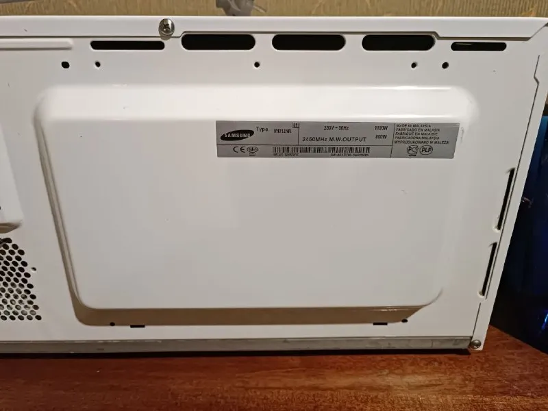 Описание: микроволновая печь "samsung" модель m1712 nr переключатели поворотные механические объём 2... - фотография