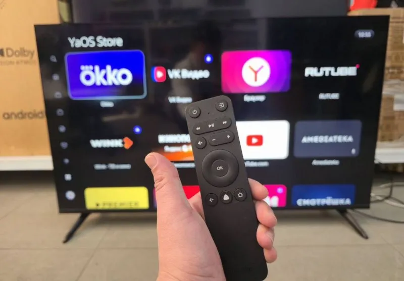 📺 яндекс тв станция бейсик— это телевизор и музыкальная станция в одном корпусе. диагональ экрана 43” (108 см). цена 27.500₽ ❗️❗️❗️❗️➡️ tg: настя 📞+79494147553 доставим по донецку ➖выбирайте контент, управляйте громкостью и переключайте каналы голосом без пульта. алиса услышит и распознает команду благодаря чувствительным микрофонам и функции farfield. алиса — ai-ассистент для решения любых задач, работающий на нейросети yandexgpt 5 lite. ✅она. .. сложные темы простыми словами и поддержать беседу тв станция бейсик работает на операционной системе yaos x. это удобный интерфейс, широкий каталог предложений и персональные рекомендации. ✅технология yandex picture quality делает просмотр любого формата, будь то блокбастер, матч или лайв любимой группы, в исключительном качестве 4к, ведь инженеры 💠яндекса настроили точную цветопередачу, чтобы была видна каждая деталь. широкополосные динамики специально настроены и сбалансированы по технологии yandex audio quality. широкий частотный диапазон и чёткий бас обеспечивают великолепные впечатления не только в фильмах, но и при прослушивании музыки. 💠тв станция может управлять умным домом. подсоедините к ней умные устройства с алисой и управляйте ими голосом или в приложении. 💠в комплекте есть металлические ножки для установки на тумбу, пульт с батарейками, кабель и инструкция. 💠тв станция бейсик — это комфорт, простота и новые впечатления. - фотография - 5