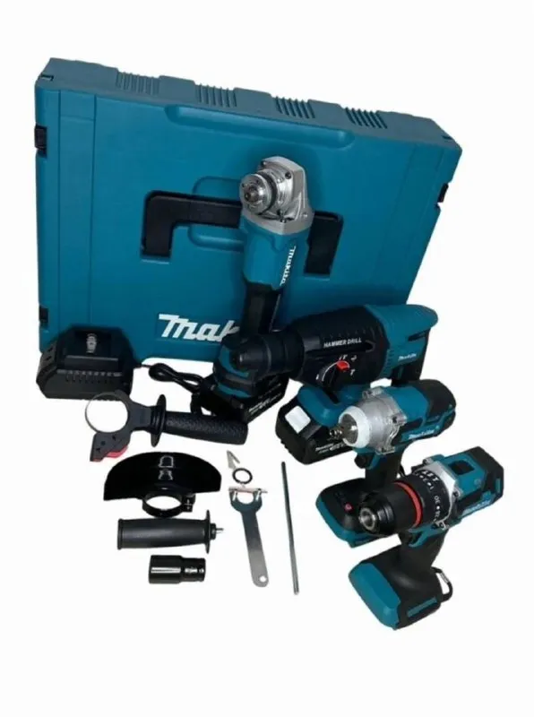 Бесщеточный набор электроинструментов 4в1 цена 8600₽ ❗️❗️❗️❗️➡️ tg: настя 📞+79494147553 доставим донецк, макеевка зарядная док станция 2 li-ion акб 18 в ёмкостью 3ач 💠шуруповерт бесщёточный крутящий момент н/м60,8 обороты в мин: шуруповерт 0-450 / дрель 0-1508 35 степень затяжки 2 скорости вращения редуктора 💠ушм бесщеточный болгарка аккумуляторная 125мм 3 режима мощности обороты / мин 0-8508 время работы о одного аккумулятора на 1й скорости 45 минут на 3й 22 минуты 💠перфоратор бесщеточный аккумуляторный 3 режима работы - перфоратор, отбойник, дрель-шуруповерт макс. энергия удара дж 2,508 💠гайковерт бесщеточный. максимальная мощность, 100 вт реверс 3 режима усилий частота удара 3500 минуту частота вращения 3300 об/мин вес с аккумулятором 1,8кг - фотография - 2