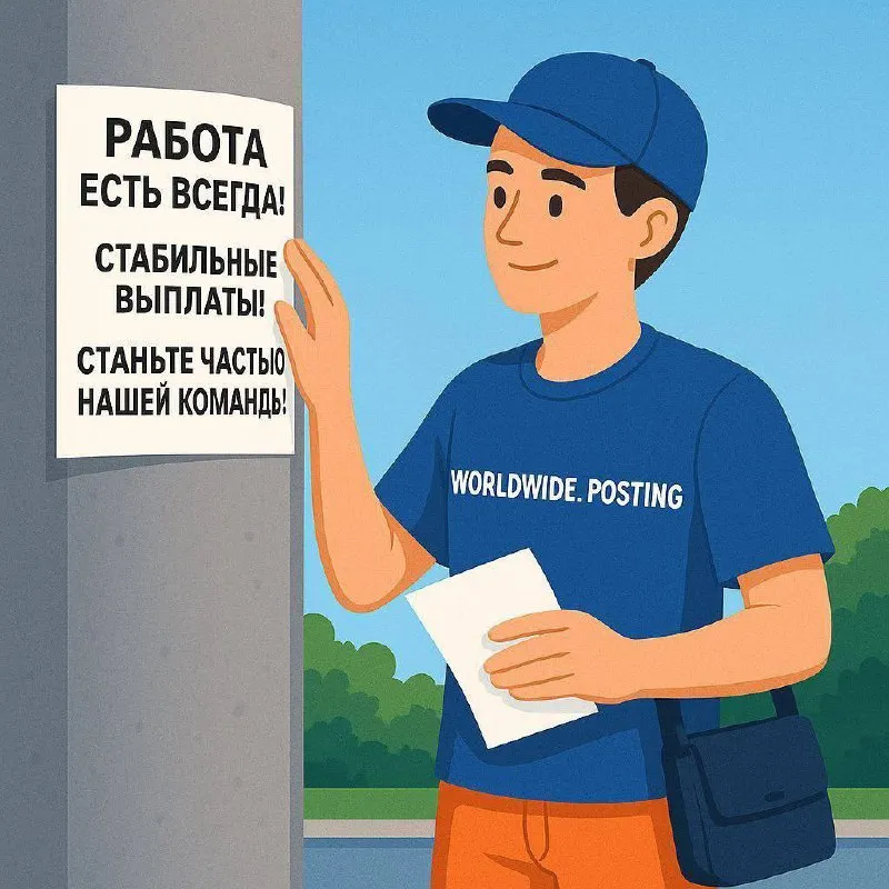 Требуются расклейщики объявлений в донецке, макеевке, харцызке, мариуполь! стабильная и активно разв... - фотография