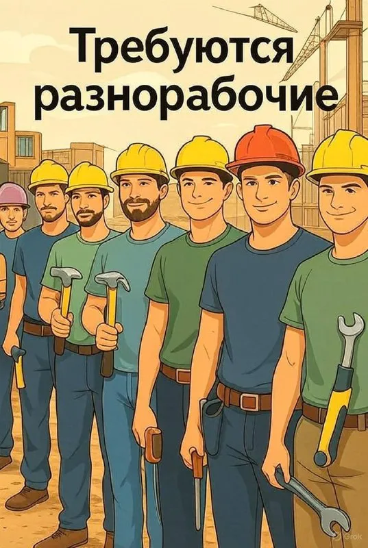⚒️требуются разнорабочие⚒️ 💵зп- 2500руб 🕐график работы- с 8:00 до 16:30 🫔обед- с 12 до 12:30 где нах... - фотография