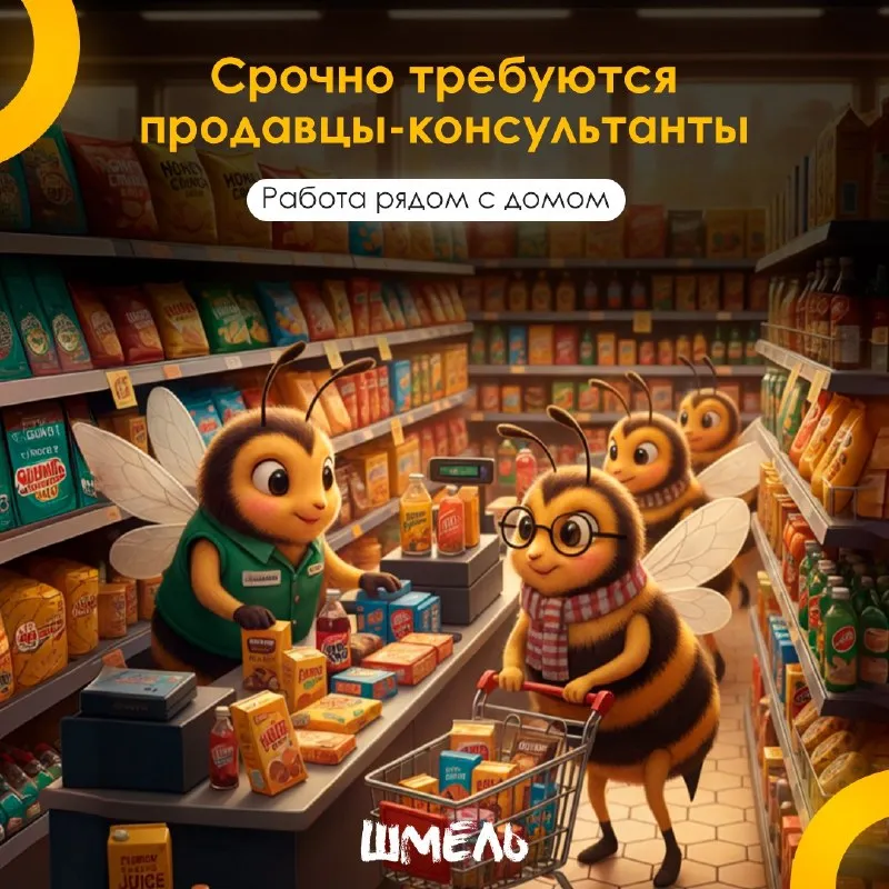 Обратите внимание! в магазинах шмель открыты вакансии продавцов-консультантов — работа рядом с домом... - фотография
