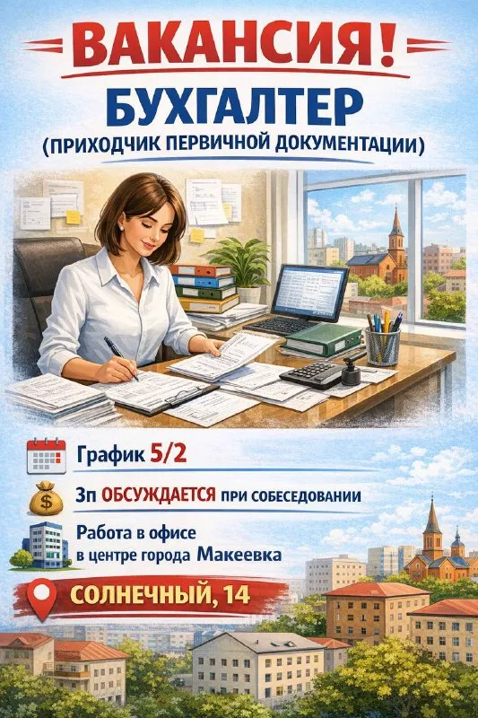 🔔 открыта вакансия бухгалтер-приходчик первичной документации приглашаем в команду ответственного и... - фотография