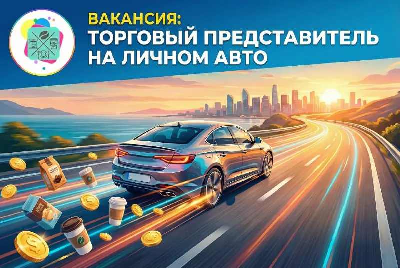 ❗️требуется торговый представитель (на личном авто) знаешь, как заходить в точки и закрывать сделки?... - фотография