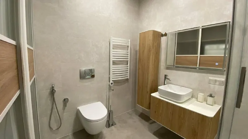 1-к квартира🏙️ м. Площадь ильича8️⃣ евродвушка с современным ремонтом в жк «символ» (бизнес-класс), 10 минут пешком до метро. Срочно сдается напрямую на долгий срок, без агента. 48 м². 📍 локация: 🚇 метро «авиамоторная» — 10 минут пешком 🚌 трамвайная остановка — 5 минут пешком 🏢 о доме и комплексе: — 👩‍💼 консьерж — 🚗 подземный паркинг — 🔐 закрытая территория — 📹 - фотография - 7