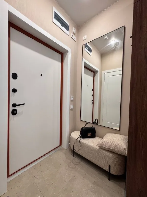 М. Новомосковская студия сдается квартира студия на долгий срок. Делала для себя, с душой и умом. 22 м², этаж 5. В квартире есть: посудомоечная машина, стиральная машина с режимом сушки, холодильник, чайник, плита и микроволновка. Мебель сделана на заказ, продуманное и большое количество места для хранения. Диван раскладывается. В ванной комнате зеркало с подсветкой и удобная душевая. (действительно можно нормально мыться, не тесно) большой балкон, много света в квартире. Квартира ранее не сдавалась, все абсолютно новое! Рассмотрю девушку или молодую пару метро новомосковская 10 минут пешком цена 58.000₽/месяц. Контакты @sofivolsofi ➡️предоплату/бронь/заморозку денег/автооплату до просмотра квартиры не вносить! Если по этому объявлению спрашивают какую либо оплату сообщите по контактам в описании канала. - фотография - 5